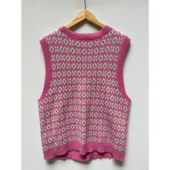 Aritzia Sunday Best Sun Deh Preston Merino Wool Blend V-Neck Vest Size XL - Picture 3 of 8